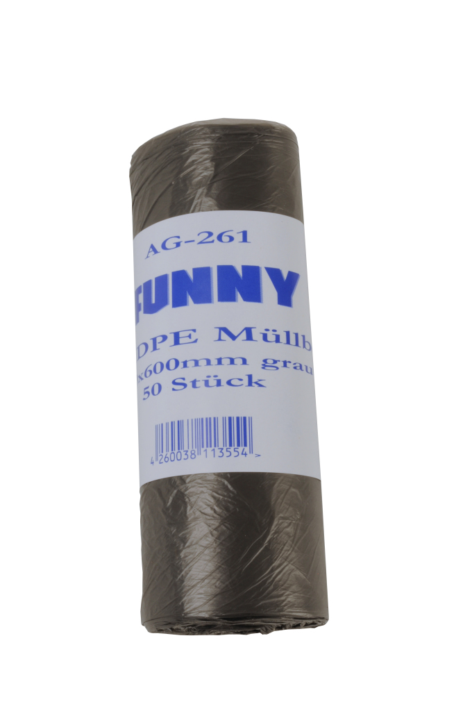 HDPE Müllbeutel 500x600,  grau - 1000 Stück